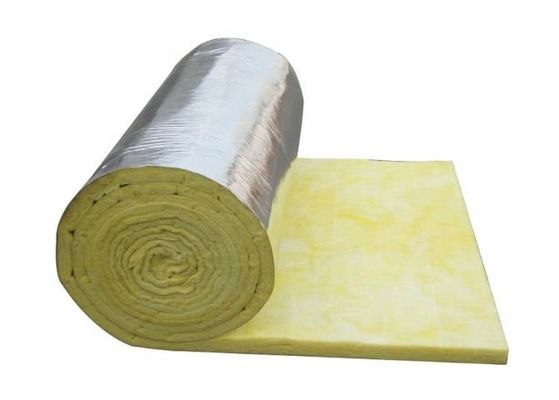 La laine jaune de fibre de verre s'est sentie/le poids léger de papier aluminium laine de verre