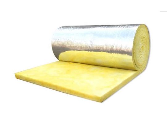 La laine jaune de fibre de verre s'est sentie/le poids léger de papier aluminium laine de verre